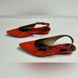 Sam Edelman Iona Coral Patent Pointed Toe Flat Size 6